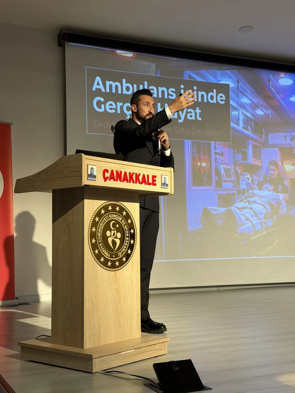 Ambulans içinde gerçek hayat sunumu